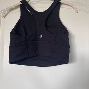 lululemon athletica Wunder Train Longline High Neck Black Racerback Sports Bra